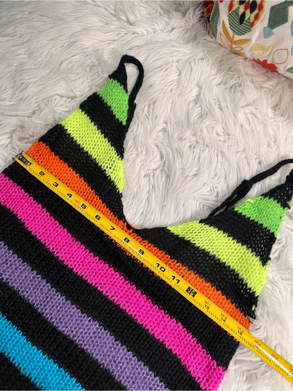 Dolls Kill • Current Mood Tough Tendencies Neon Rainbow Stripe Dress & Shrug Set - Picture 13 of 16